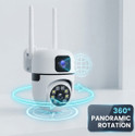 Supercams 5+5MP FHD 360° Viewing Area Security Camera - Indoor/Outdoor Security Camera