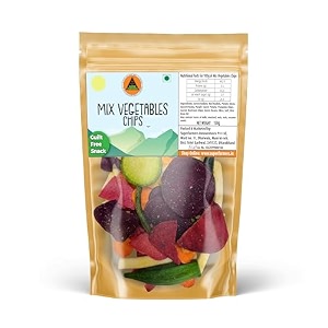 superfarmers mixed vegetable chips 150g  made from 10 real vegetables  no artificial flavours or preservatives  kids-friendly snack  travel-friendly zipper pack