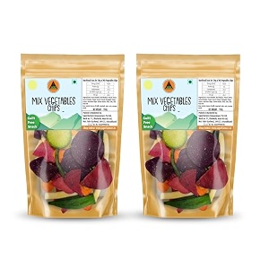 superfarmers mixed vegetable chips 150g x 2 pack of 2  made from 10 real vegetables  no artificial flavours or preservatives  kids-friendly snack  travel-friendly zipper pack