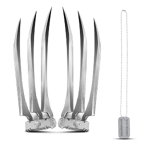 superhero claws wolverine claws with plastic handles for adults wolf claws for halloween cosplay props set of 2 one pair silver