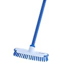 Superio Deck Scrub Brush with Long Handle 48 Inches, Heavy Duty Stiff Bristles Grout Scrubber with Scraper - Cleans Hot Tub, Swimming Pool, Granite Tiles, Bathroom, Patio, Kitchen, Wall and Deck