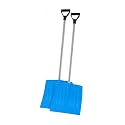 Superio Kids Snow Shovel Plastic Small Shovel for Snow Removal with Wooden Handle Heavy Duty 12" Blade, Blue 2 Pack