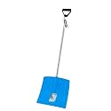 Superio Kids Snow Shovel Plastic Small Shovel for Snow Removal with Wooden Handle Heavy Duty 12" Blade, Blue 1 Pack