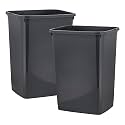 Superio Large Kitchen Trash Can 13 Gallon, 52 Qt Waste Bin for Kitchen, Garage, Indoor and Outdoor Trash Can (2, Grey)