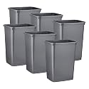 Superio Large Kitchen Trash Can 13 Gallon, 52 Qt Waste Bin for Kitchen, Garage, Indoor and Outdoor Trash Can (6, Grey)