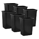 Superio Large Kitchen Trash Can 13 Gallon, 52 Qt Waste Bin for Kitchen, Garage, Indoor and Outdoor Trash Can (6, Black)