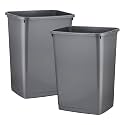Superio Large Kitchen Trash Can 13 Gallon, 52 Qt Waste Bin for Kitchen, Garage, Indoor and Outdoor Trash Can (2, Grey)