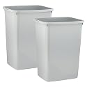 Superio Large Kitchen Trash Can 13 Gallon, 52 Qt Waste Bin for Kitchen, Garage, Indoor and Outdoor Trash Can (2, White Smoke)