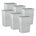 Superio Large Kitchen Trash Can 13 Gallon, 52 Qt Waste Bin for Kitchen, Garage, Indoor and Outdoor Trash Can (6, White Smoke)