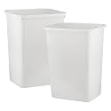 Superio Large Kitchen Trash Can 13 Gallon, 52 Qt Waste Bin for Kitchen, Garage, Indoor and Outdoor Trash Can (2, White)