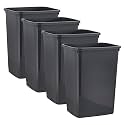 Superio Large Kitchen Trash Can 13 Gallon, 52 Qt Waste Bin for Kitchen, Garage, Indoor and Outdoor Trash Can (4, Dark Grey)