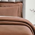 SUPERIOR 3 Piece Cotton Bedspread Set, Home Bed Decor, Decorative Bed Spread, 2 Pillow Shams, Medium Weight Blanket, Matelasse Coverlet Bedding, Peploi Collection, California King, Burnt Orange