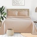 Superior Fleur De Lis Cotton 3 Piece Bedspread Set, Home Bed Decor, Decorative Textured Bed Spread, 2 Pillow Shams, Airy Blanket, Matelasse Coverlet Bedding, Boho Medallion, King, Peach