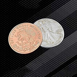 superior scotch and soda mexican coin magic tricks double locking coins vanishing magic close-up gimmick illusion prop mentalism
