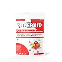 SUPERKID Growth Multivitamin Gummies For Kids | Rich In Vitamin A, B12, C, D, E, Zinc & More Nutrients Support Wholistic Growth, Immunity, Eye Health, Bone Density, Brain Development | Allergens Free, USFDA Certified, 100