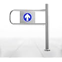 Supermarket Safety Gate - One-Way Stainless Steel Swing Door, Automatic Rebound Hallway Entrance Gate for Shopping Malls, Train Stations - 3.28 * 3.18ft