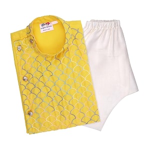 superminis Baby Boys Cotton Side Open Embroidery