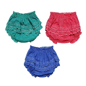 superminis baby girl39s cotton flower print panties with frill pack of 3
