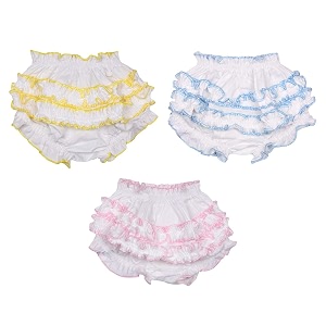 superminis baby girl39s cotton flower print panties with frill pack of 3