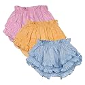 superminis Baby Girl's Cotton Flower Print Panties with Frill, Pack of 3