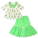 superminis Baby Girls Cotton Sanganeri Printed Kurti with Colorful Sharara Suit