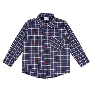 superminis Boys Cotton Fleece Full Sleeves Check