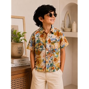 superminis Boys Cotton Regular Fit Half Sleeves