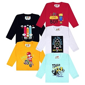 superminis Boys Girls Cotton Round Neck Full