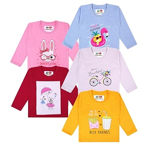 superminis Boys Girls Cotton Round Neck Full