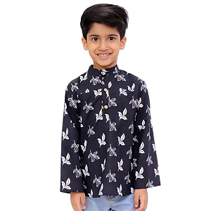 superminis Boys Cotton Regular Fit Printed Kurta