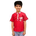 superminis Boys Cotton Regular Fit Printed Kurta