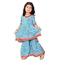 superminis Girls Cotton Floral Printed Gota Patti