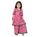 superminis Girls Cotton Floral Printed Gota Patti