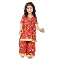 superminis Girls Cotton Floral Printed Gota Patti