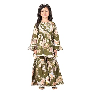 superminis Girls Cotton Floral Printed Gotta Work
