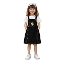 superminis Girls Twill Denim Solid Color DungreeDress