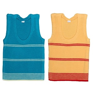 superminis unisex regular fit woollen vest pack of 2