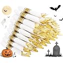Supernal 60pack Pre Rolled Gold Plastic Silverware Set with Napkins