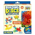 SUPERPLAY Building Discs – 50 Interlocking Discs & Building Blocks