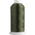 Superpunch Embroidery Thread, 40wt Large Spool 5000m, 100% Polyester, Army Green 240, Machine Embroidery Thread for Commercial &amp; Domestic Use, 175 Popular Colors