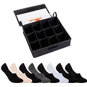 supersox no show loafer socks for man  combed cotton  breathable amp moisture absorbent  anti-odour  anti-slip grip  low cut invisible fit