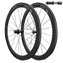 Superteam Carbon Wheelset 700c Rim V Brake 50mm Depth 25mm Width Road Bike Wheels Matte Finish, Tubeless Ready Support for 8-12 Speed Clincher & Tubeless