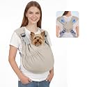 Supet Dog Sling Carrier for Pets, Adjustable Hands Free Front Chest Pouch