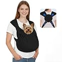Supet Dog Sling Carrier for Pets, Adjustable Hands Free Front Chest Pouch
