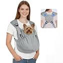 Supet Dog Sling Carrier for Pets, Adjustable Hands Free Front Chest Pouch