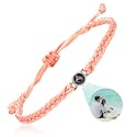 SUPHELPU Custom Bracelets with Picture Inside, Personalized Photo Bracelet Projection, Personalized Gifts for Men Memorial, Men's ID Bracelets