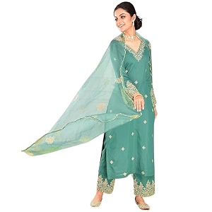 Suppar Sleave Embroidered Salwar Suit for Women