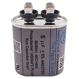 supplying demand cr5x440 440v 5 mfd oval run capacitor