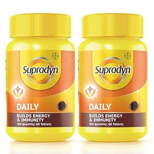 supradyn daily india39s no1 multivitamin 120 tablets with biotin vitamin c vitamin d3 calcium zinc for daily immunity amp 2x energy for men amp women
