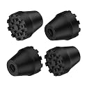 supregear Trekking Pole Tips, Replacement Rubber Tips for Walking Sticks, Anti-Slip Shock Absorbing Hiking Pole Universal Feet Caps with Metal Washers for Hiking, Walking, Ski Poles